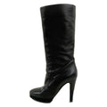 Chanel Boots 36 C Black CC Logo Lambskin
