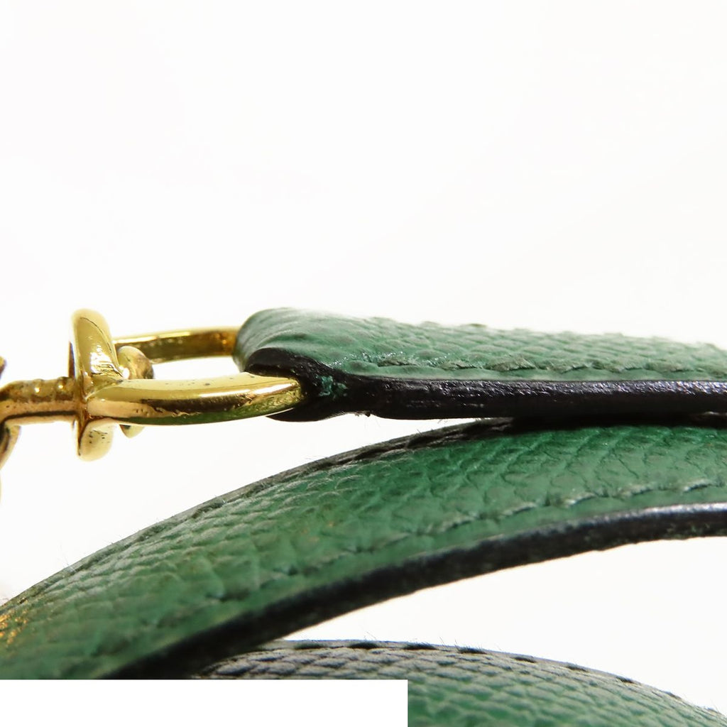 Hermes Kelly Shoulder Strap 16mm Green Gold Courchevel — view 5
