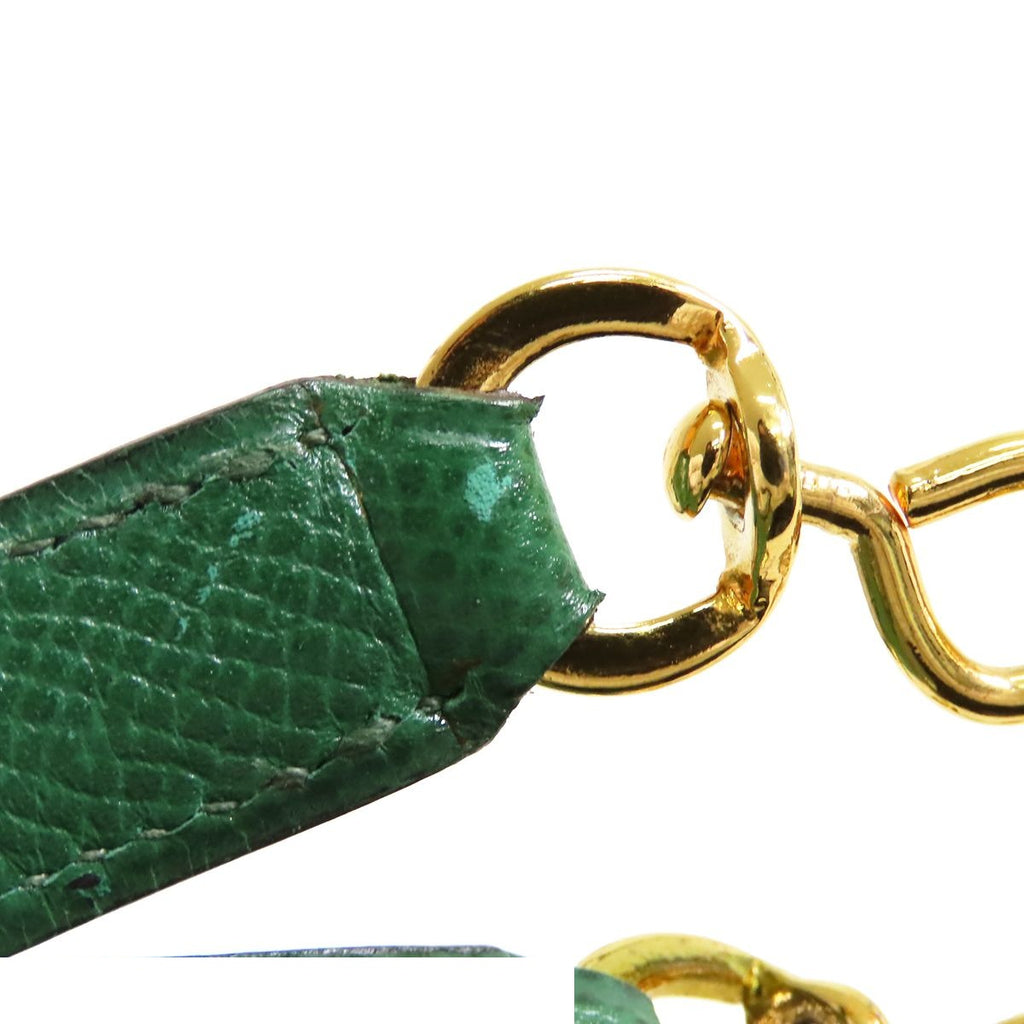 Hermes Kelly Shoulder Strap 16mm Green Gold Courchevel — view 8