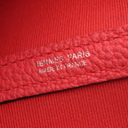 Hermes Tote Garden Party TPM Bougainvillea Leather Canvas Red — view 4