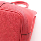 Hermes Tote Garden Party TPM Bougainvillea Leather Canvas Red — view 8
