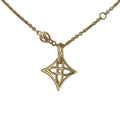 Louis Vuitton Necklace Collier Twiggy Pointed Flower Gold Metal