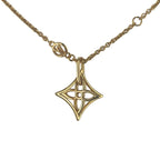 Louis Vuitton Necklace Collier Twiggy Pointed Flower Gold Metal