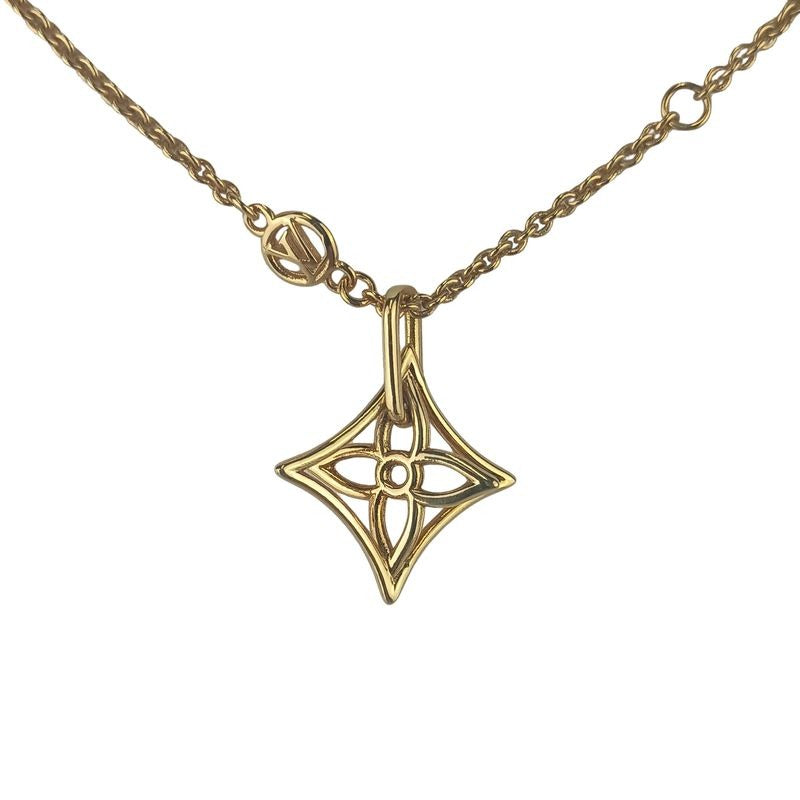 Louis Vuitton Necklace Collier Twiggy Pointed Flower Gold Metal — view 2