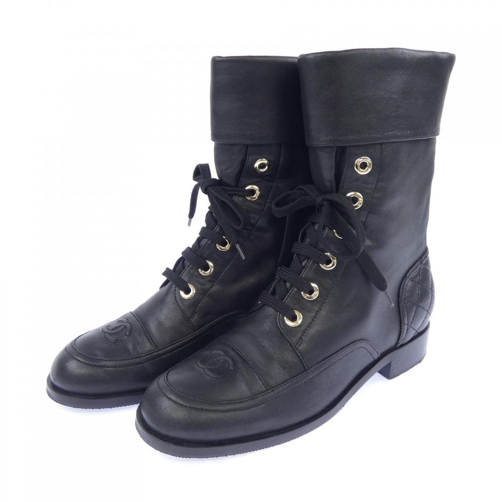Chanel Short Boots Lambskin Black — view 3