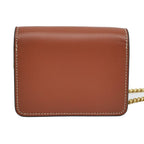 Celine Triomphe Card Holder With Chain 10 J743 dpv.04 lu Tan Brown — view 4