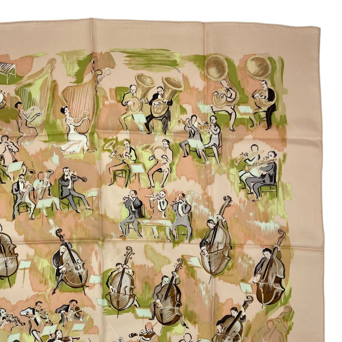 Hermes Scarf Carre 90 100% Silk Concerto Pink — view 3