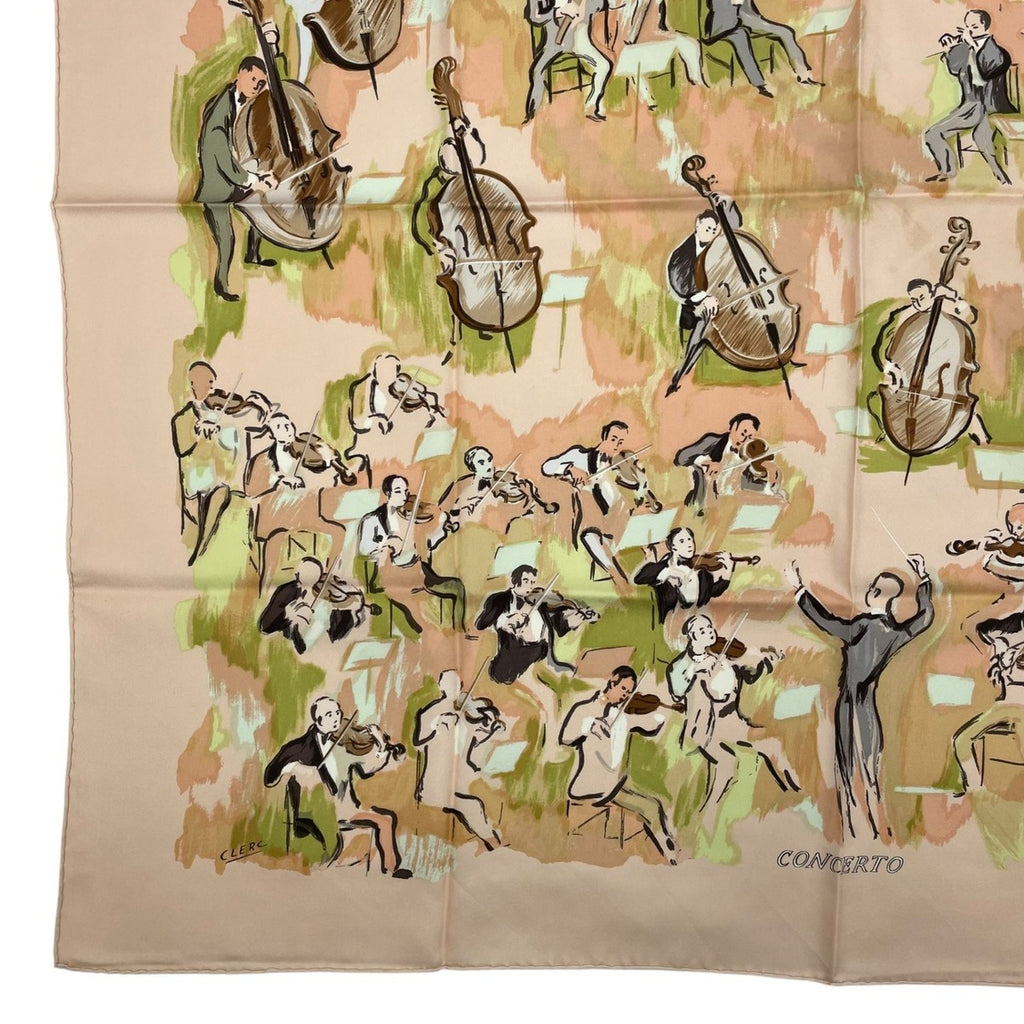 Hermes Scarf Carre 90 100% Silk Concerto Pink — view 4