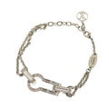 Louis Vuitton Single Bracelet Serieurs Strass Metal Rhinestone Silver