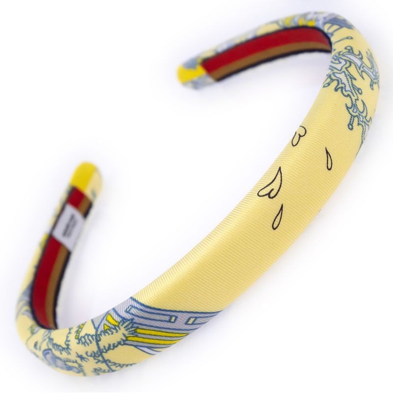 Hermes Headband Elsa Silk Yellow Accessories — view 3