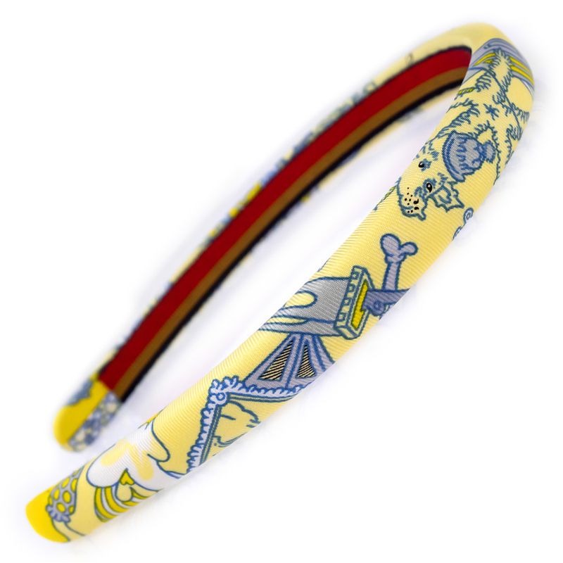 Hermes Headband Elsa Silk Yellow Accessories — view 5