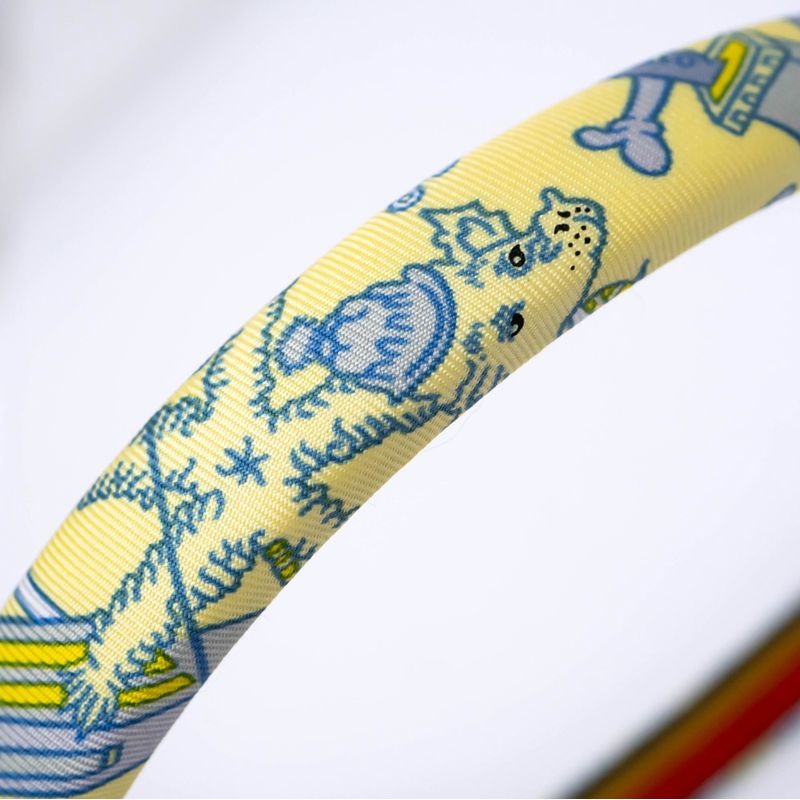 Hermes Headband Elsa Silk Yellow Accessories — view 7