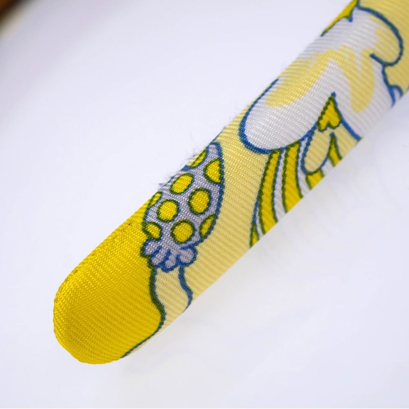 Hermes Headband Elsa Silk Yellow Accessories — view 9