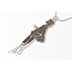 Chanel Charm Long Necklace Mademoiselle Motif Silver — view 3
