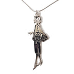 Chanel Charm Long Necklace Mademoiselle Motif Silver