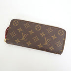 Louis Vuitton Portefeuille Clemence Zip Around Wallet Fuchsia Brown