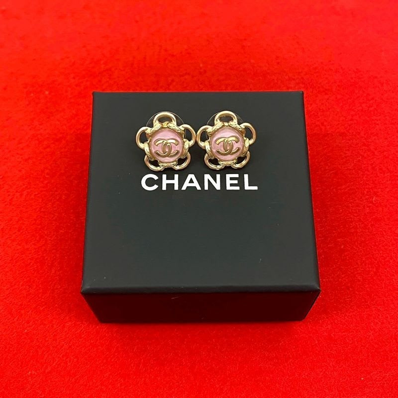 Chanel Coco Mark Flower Motif Earrings Accessories Small 24FB — view 2