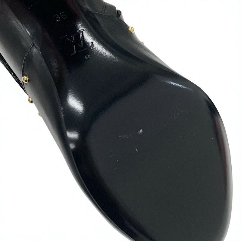 Louis Vuitton Silhouette Line Monogram Boots Short Shoes Leather Black — view 8