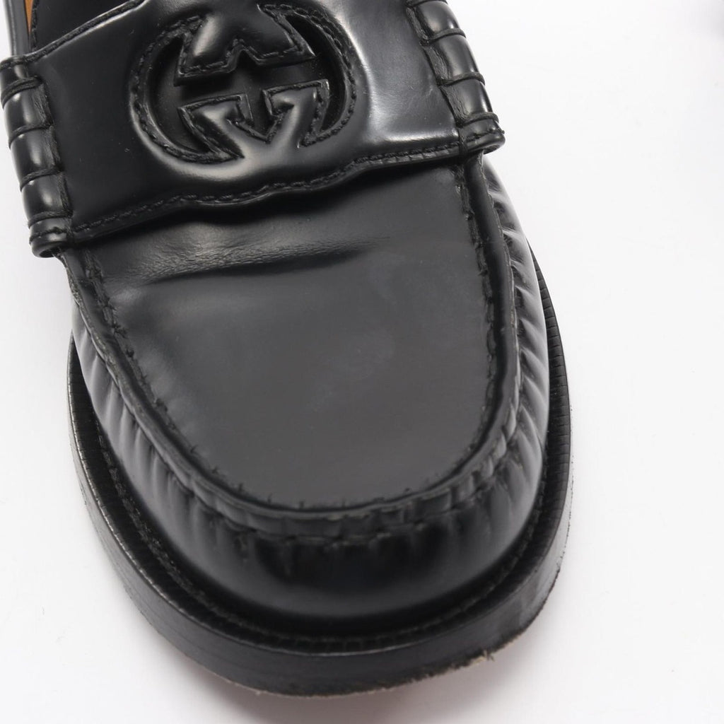 Gucci Loafers Interlocking Leather Shoes — view 9