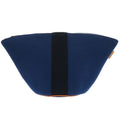 Hermes Palmyre Trapezoid Pouch Bag Canvas Cotton Corail Indigo Blue 1583