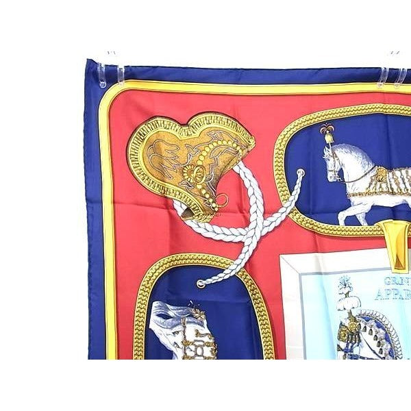 Hermes Scarf Carre 90 Grand Apparat Dress Ing Horse Multicolor 100% Silk — view 2