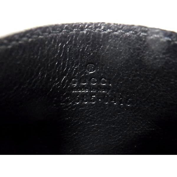 Gucci Leather Bee Card Case Holder Pass Regular Black Au7741 — view 4