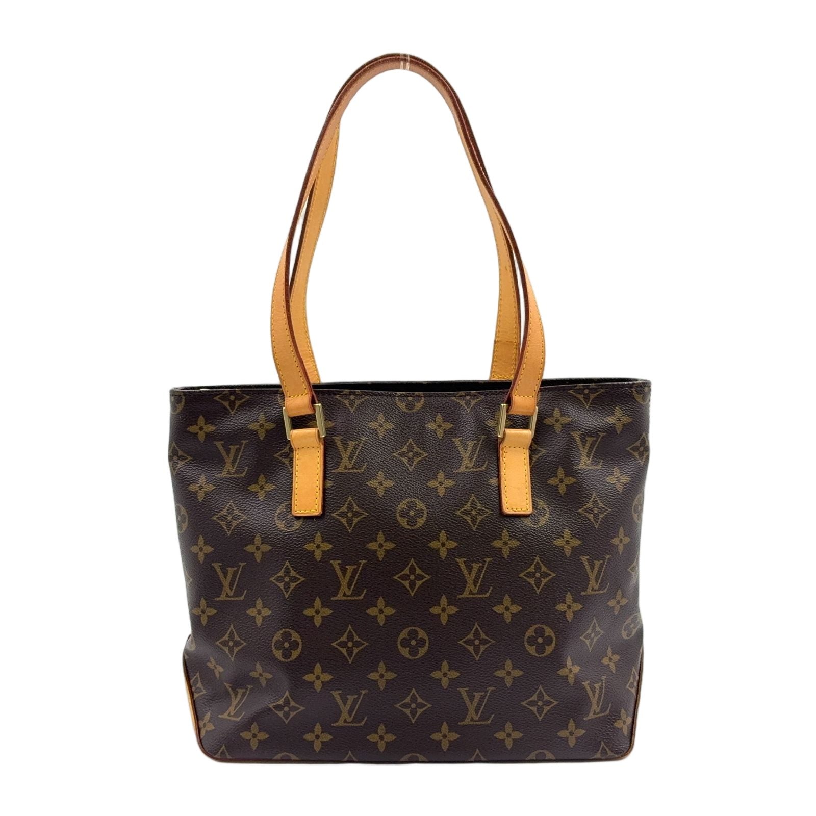Louis Vuitton Cabas Piano Monogram Leather Brown Light Tote Gold