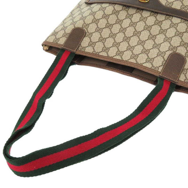 Gucci Vintage Sherry GG 39 002 4487 Canvas Beige Tote Bag 1656 — view 6
