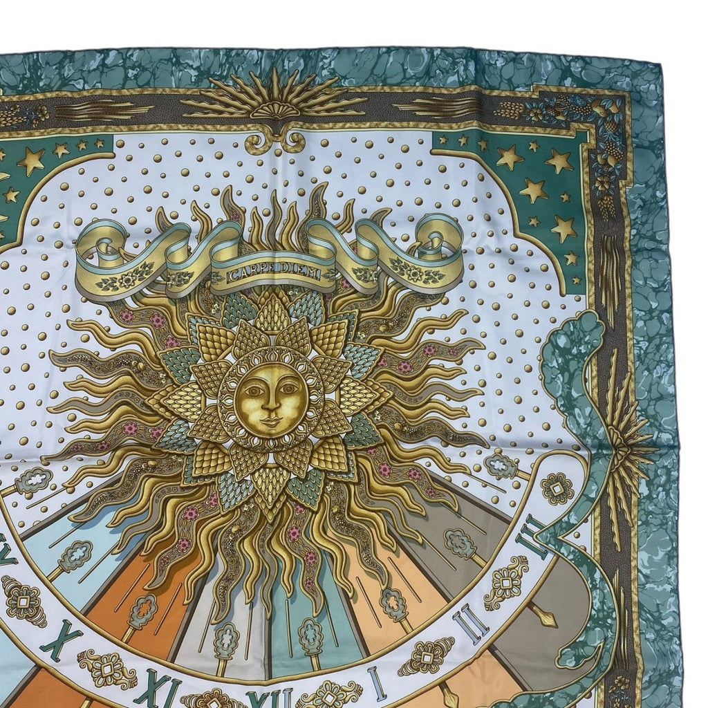 Hermes Scarf Silk Carre 90 Carpe Diem Enjoy Today Multi Box — view 4
