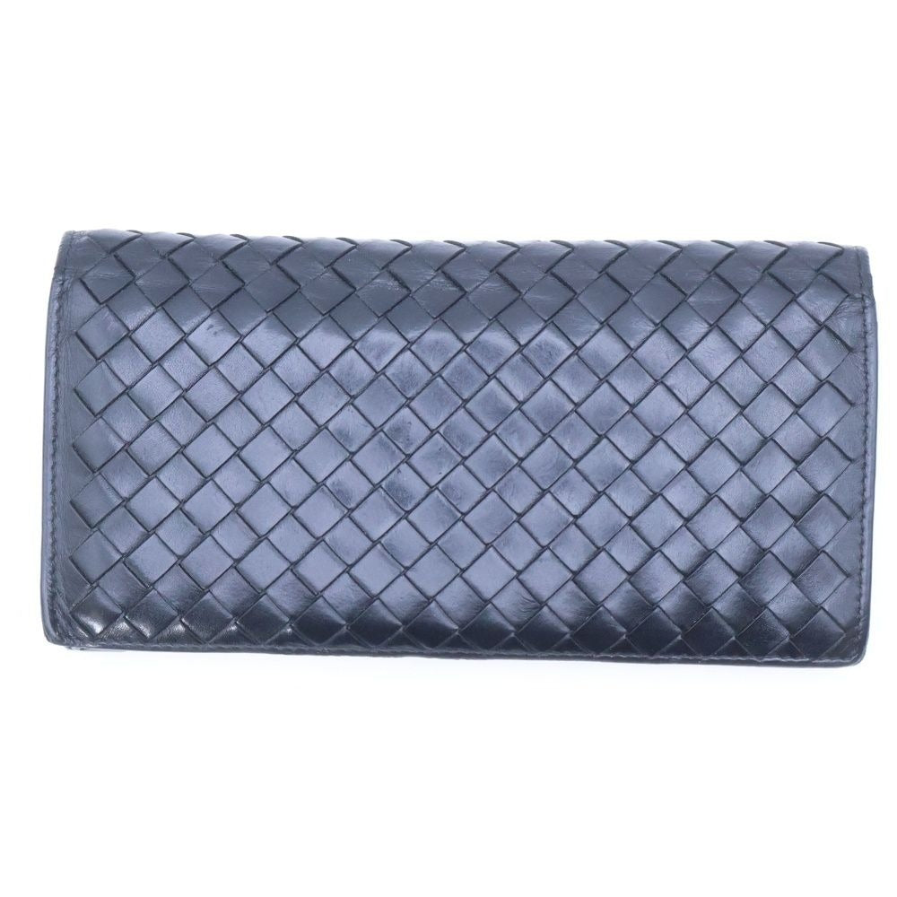 Bottega Veneta Intrecciato Leather Long Wallet Black