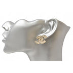 Chanel Accessories CC Logo Rhinestone Pearl Motif Gold B19 — view 2