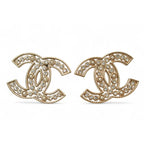 Chanel Accessories CC Logo Rhinestone Pearl Motif Gold B19 — view 5