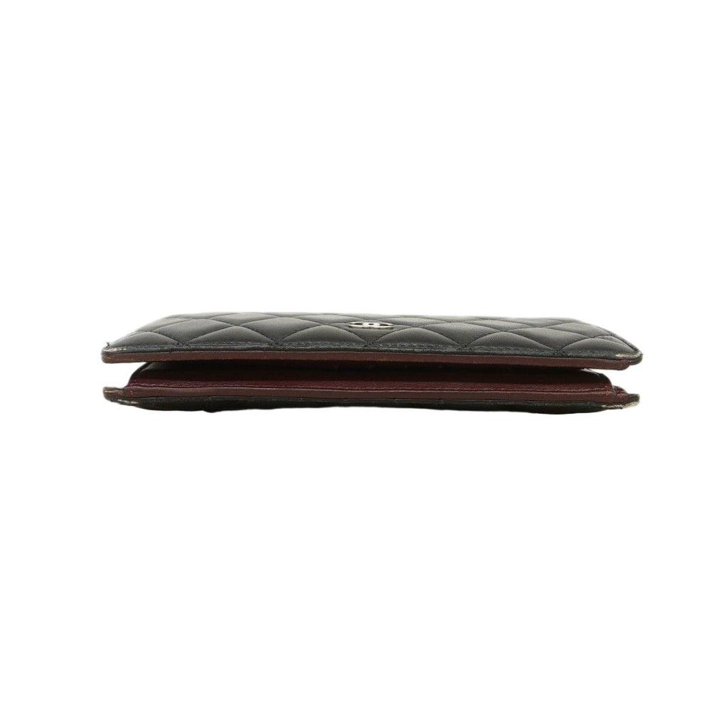 Chanel Wallet Quilted Lambskin Black Silver — view 2