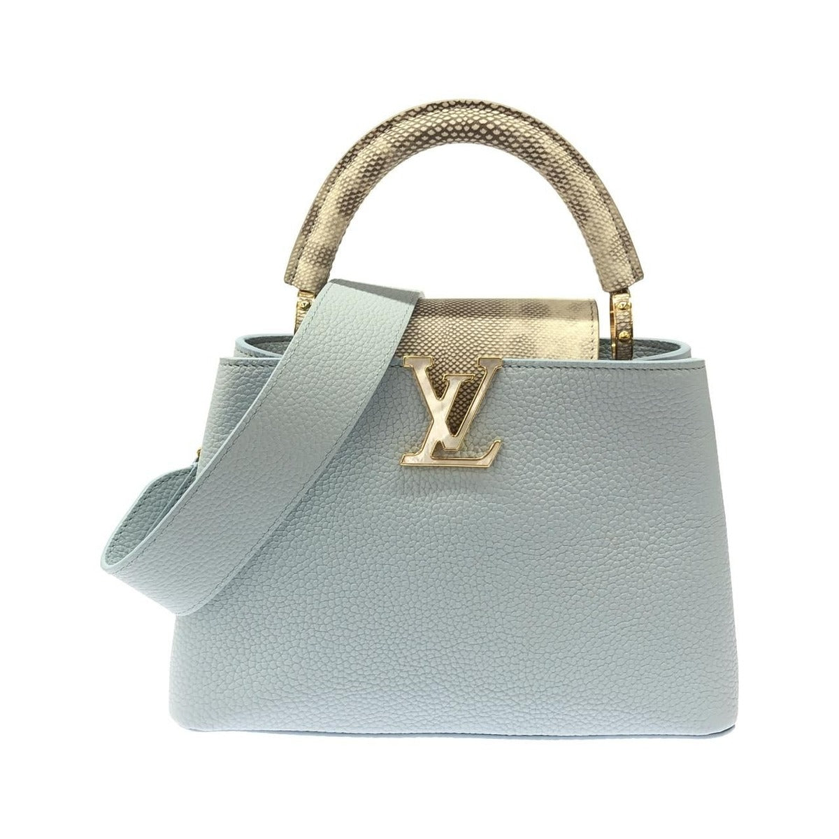 Louis Vuitton Exotic Leather Capucines BB Bag Bleu Olympe