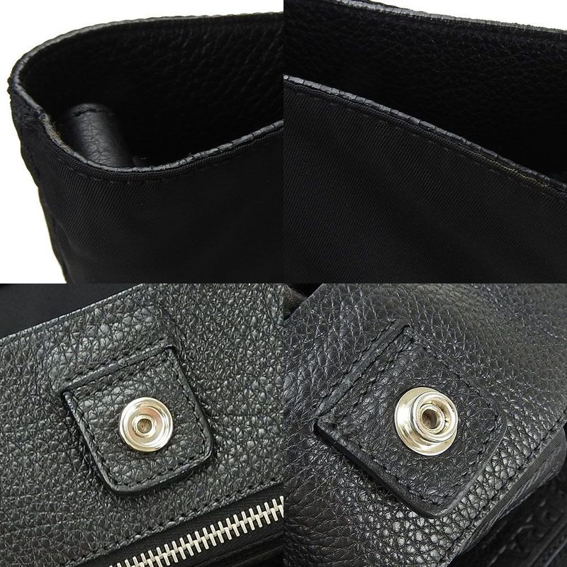 Prada 2-Way Tote Shoulder Bag Large Crossbody Nylon Blackblackleather Everyday — view 5