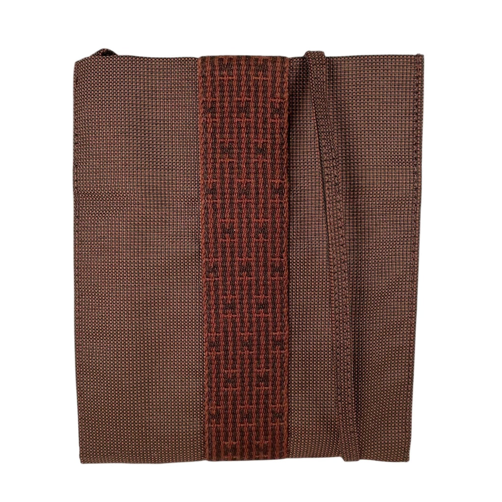 Hermes Her Line Pochette Canvas Cotton Brown Shoulder