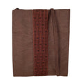 Hermes Her Line Pochette Canvas Cotton Brown Shoulder