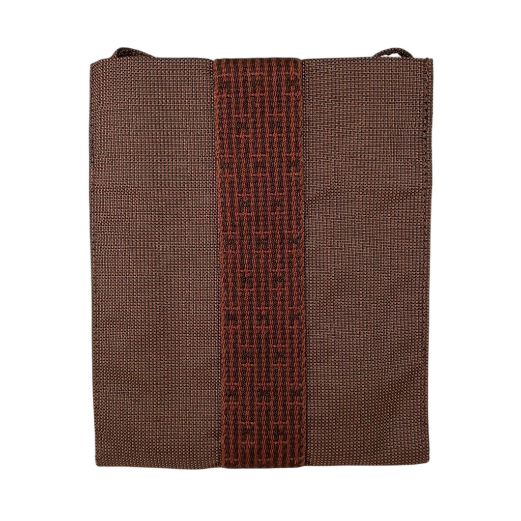 Hermes Her Line Pochette Canvas Cotton Brown Shoulder — view 2