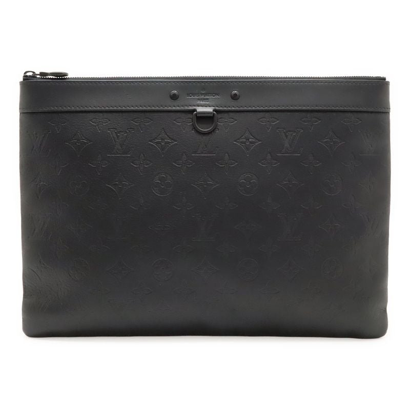Louis Vuitton Monogram Shadow Pochette Discovery Clutch Bag Second