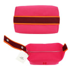 Hermes Brid A Black PM Handbag Pouch Hibiscus Pink — view 5