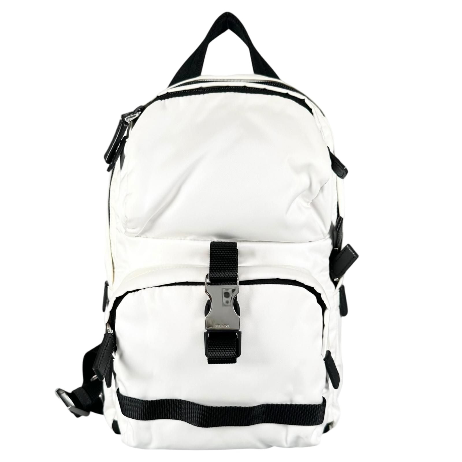 Prada Tessuto Montagn Sling Bag Nylon Saffiano Leather Black