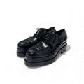 Hermes Loafers Leather Shoes Black Thick Sole