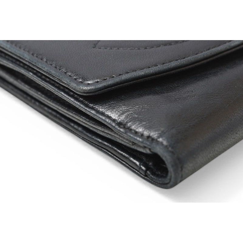 Chanel Wallet Bifold Folding CC Logo Black — view 3