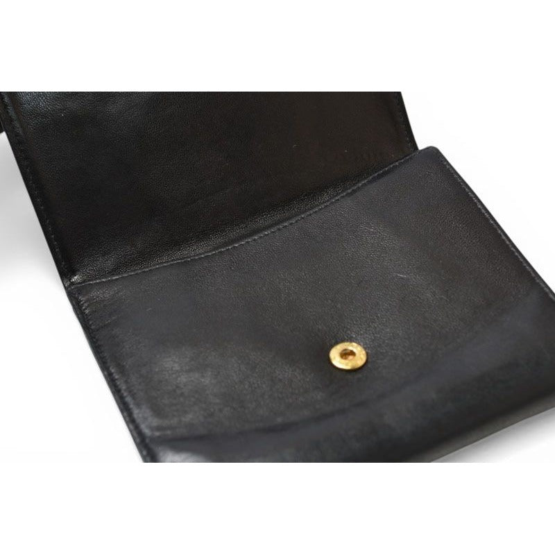 Chanel Wallet Bifold Folding CC Logo Black — view 9
