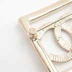 Chanel Brooch Corsage Gold Coco Mark Rhinestone Square — view 8