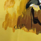 Hermes Carre 90 Concerto 100% Silk Scarf Yellow — view 8