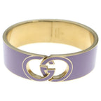 Gucci Interlocking Lacquer Calf Bracelet Bangle Purple