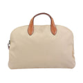 Hermes Edit Leather Canvas Beige Handbag Silver