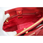 Prada 2-Way Shoulder Bag Saffiano Leather Red Gold — view 5