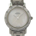 Hermes Clipper Cles Diamond Stainless Steel Quartz Analog Display